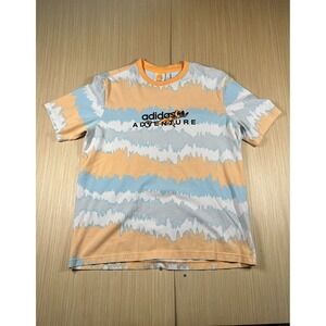Adidas Adventure T Shirt Mens Large Multicolor Tie Dye Chameleon Logo Streetwear